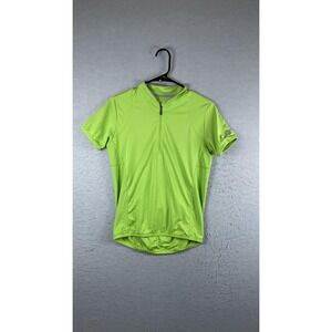 Eastern Mountain Sports Cycling Jersey Womens Small Green 1/4 Zip‎ Short Sleeve